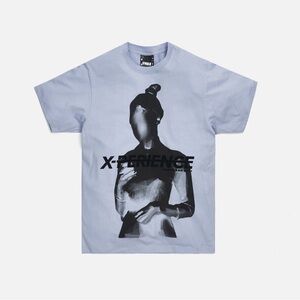 Perks and Mini PAM Designer “Faceless” Airy Blue Graphic Tee
